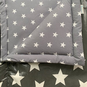 Picknickdecke Outdoor Sterne 3 Farben Dkl Grau Star/Stripe