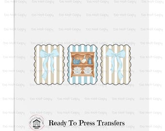 Coquette Granny Chic DTF Transfer – Scalloped Frames, Cottagecore Graphic