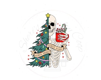 Sorta Merry Sorta Scary Christmas DTF Transfer Print(Only) Ready To Press