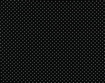 Cotton fabric dots black and white from 10 cm