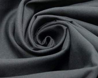 Cotton fabric plain black from 10 cm