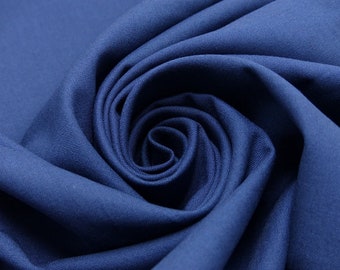 Cotton fabric plain marine *remaining piece 60 cm*