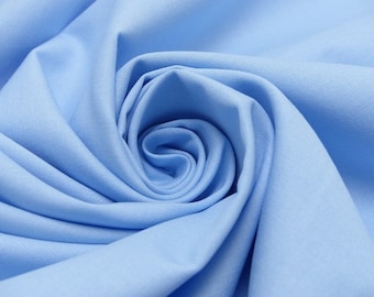 Baumwollstoff Uni hellblau ab 10 cm