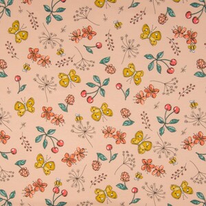 Jersey Früchte & Blumen DUSTY altrosa *ab 10 cm*