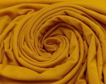 Jersey plain mustard yellow, smooth from 10 cm