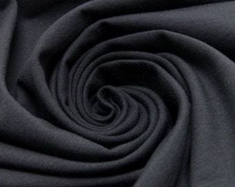 Jersey Uni schwarz glatt ab 10 cm