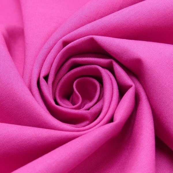 Baumwollstoff Uni pink ab 10 cm