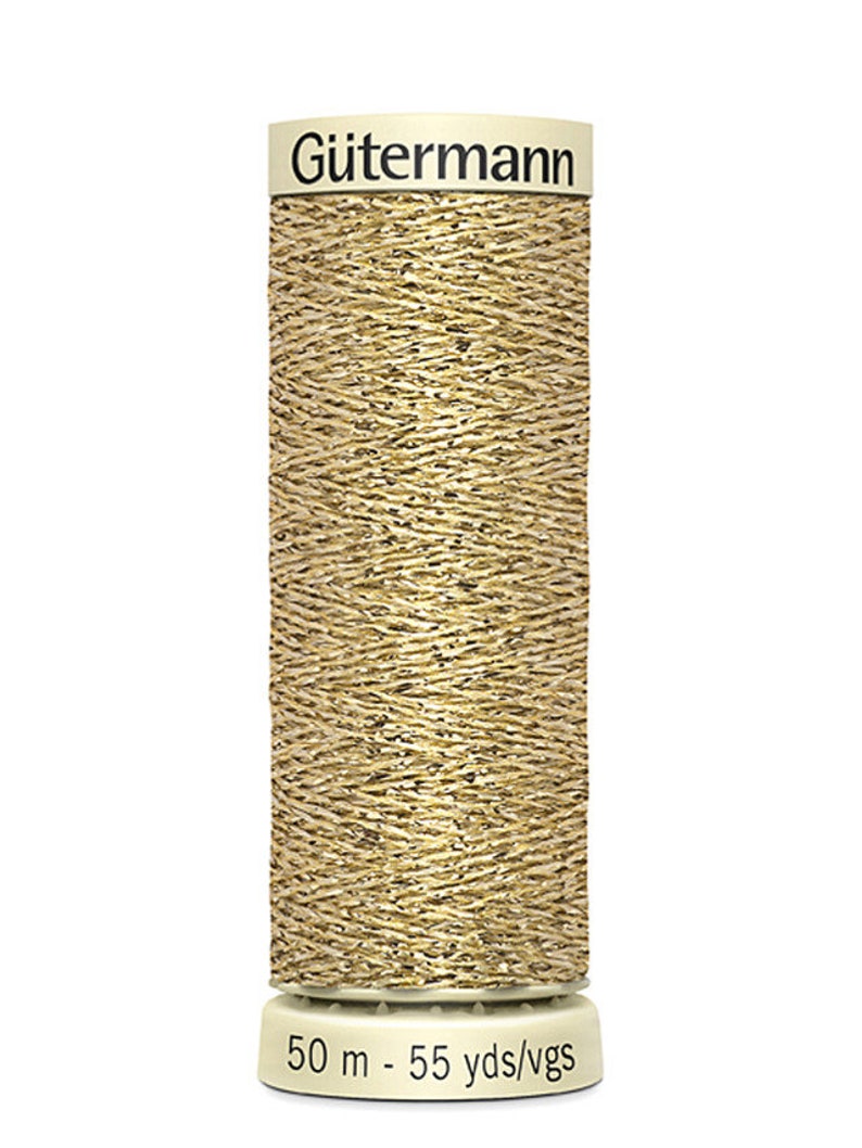 Gütermann Metalleffekt-Faden W 331 50 m GOLD Bild 1