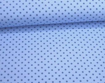 Baumwollstoff Pünktchen hellblau blau *Reststück 120 cm*