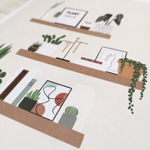 A4 ArtPrint Plant shelfie image 3