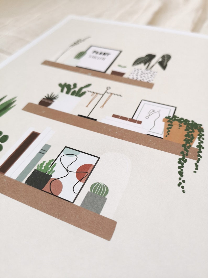 A4 ArtPrint Plant shelfie image 3