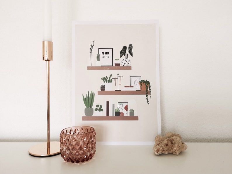 A4 ArtPrint Plant shelfie image 1