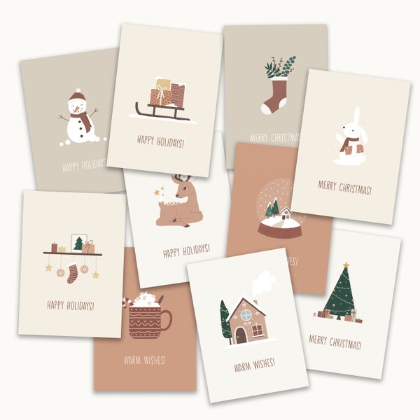 Set of 10 Christmas Cards
