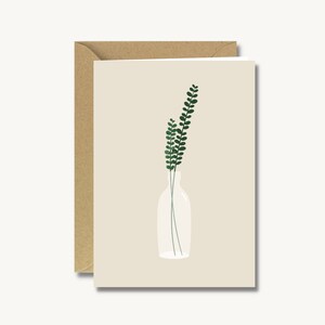 Wenskaart Plant Illustratie