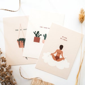Set di 3 cartoline con citazioni