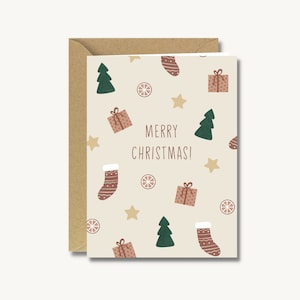 Conjunto de 5 ou 10 cartões de Natal - Dobrados
