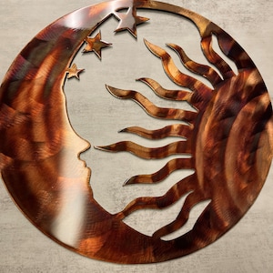 The Moon, the Sun and the Stars Metal Wall Art