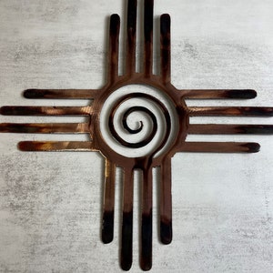Swirl Zia Metal Wall Art