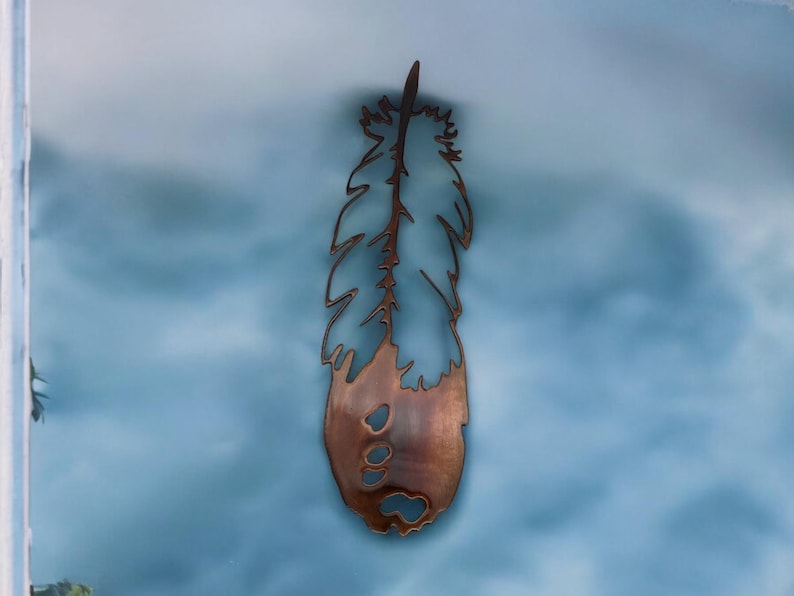 Metal Wall Accent Feather Choose Your Quantity Decor Accents Style 1 Etsy