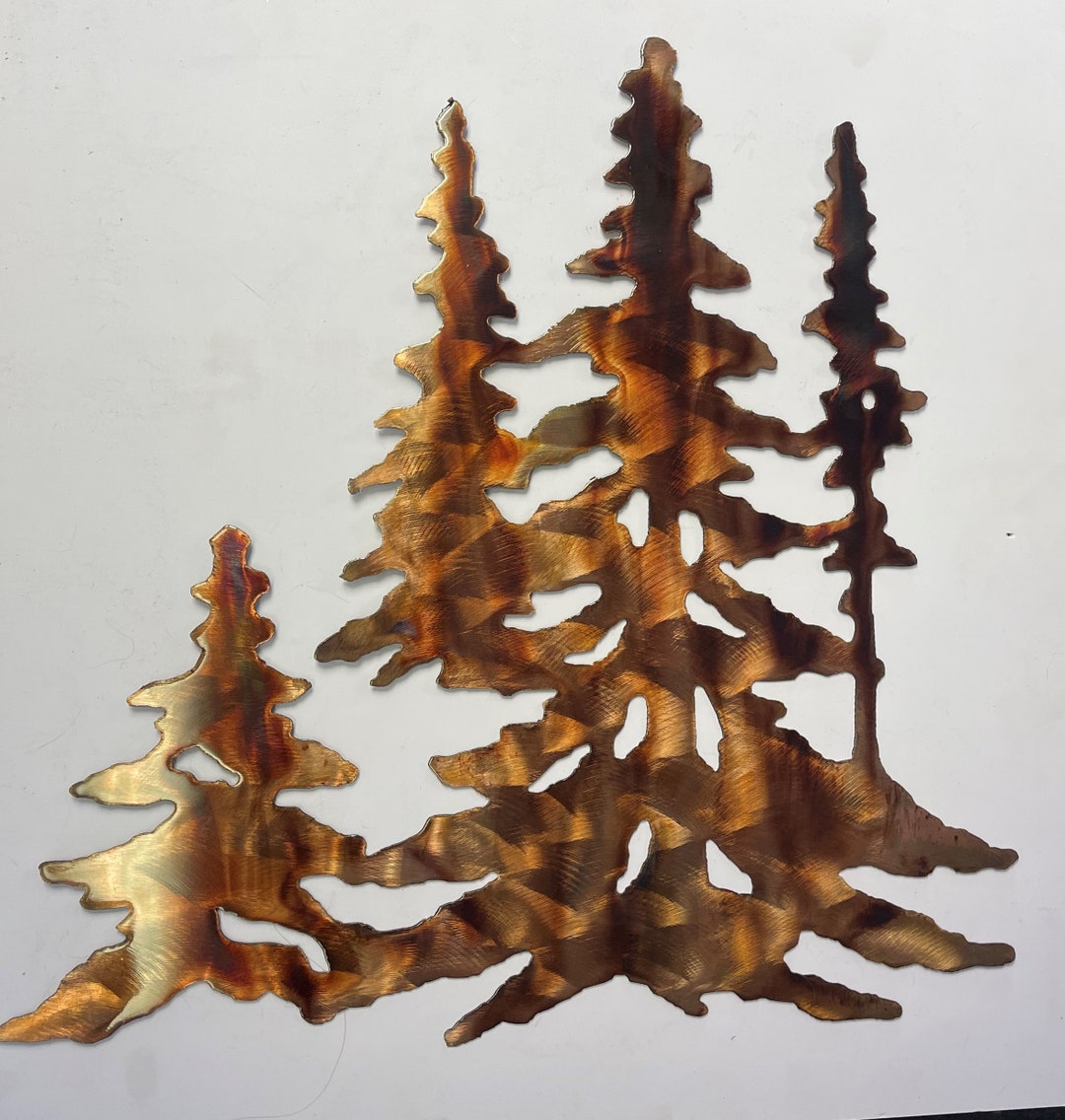 Forest Trees in Copper Metal Wall Art Decor - Etsy
