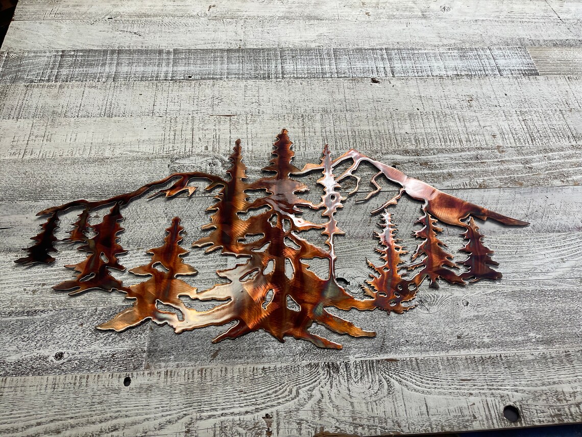 Arizona Mountain Scene Metal Wall Art Decor - Etsy