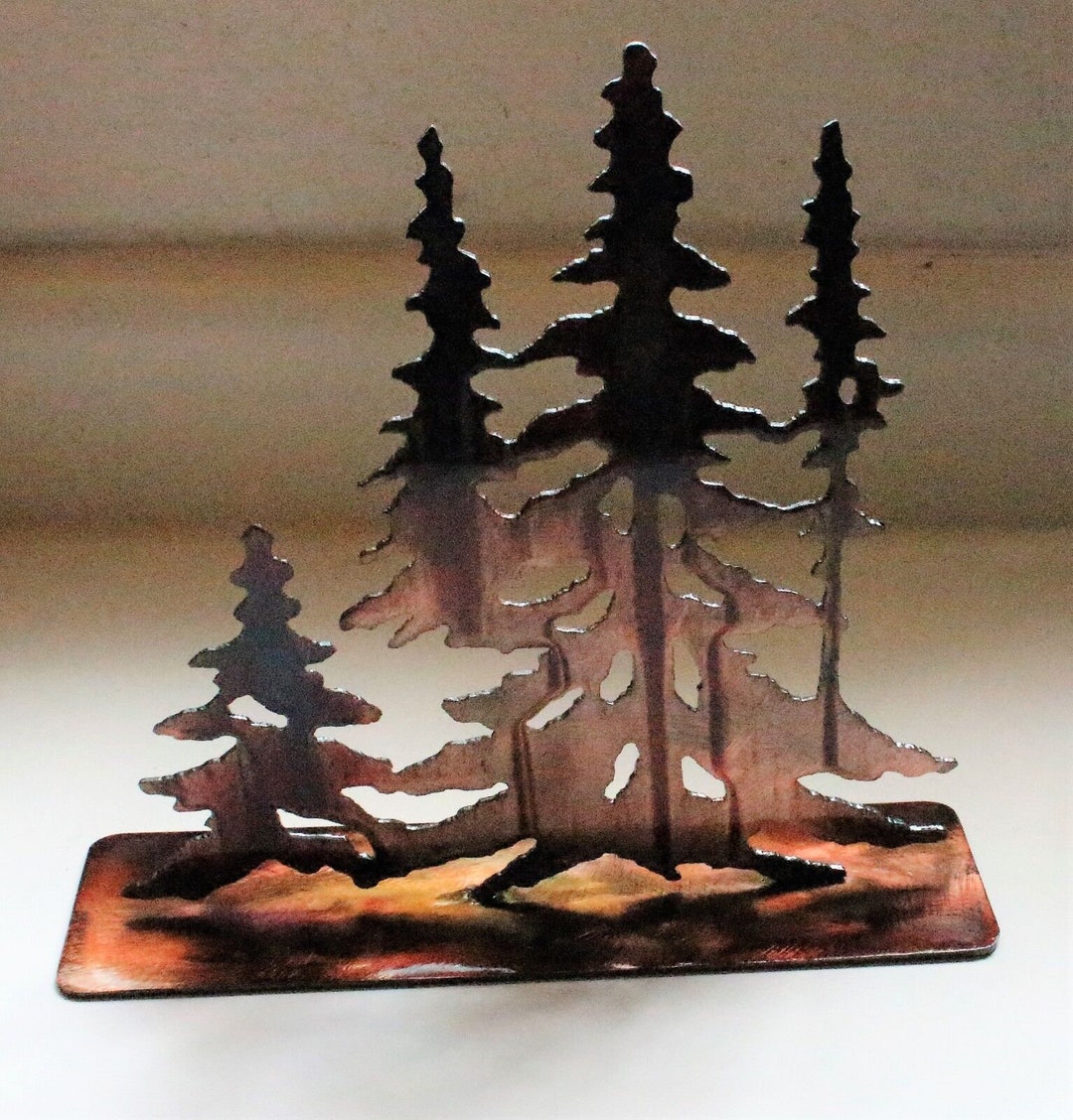 Forest Trees in Copper Metal Wall Art Decor Stand Alone Version - Etsy