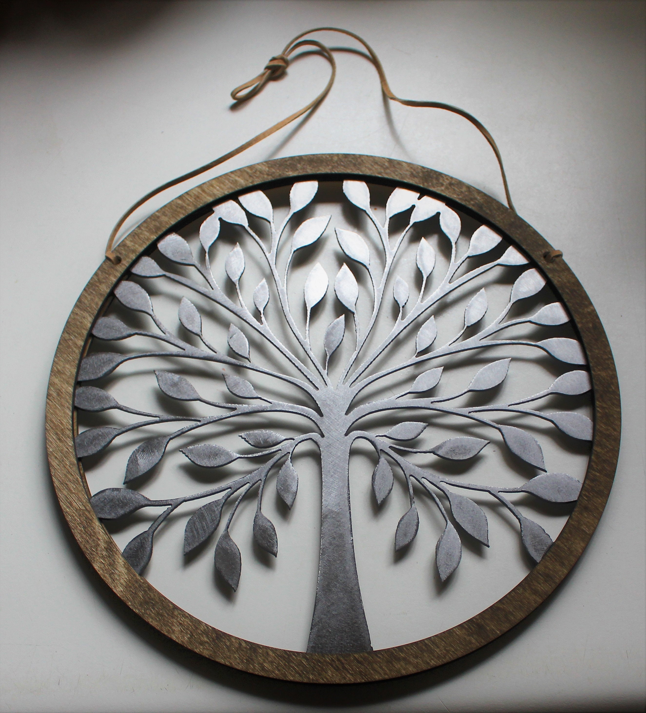 Rustic Wood and Tree of Life Wall Hanging Circle 10 3/4 Etsy