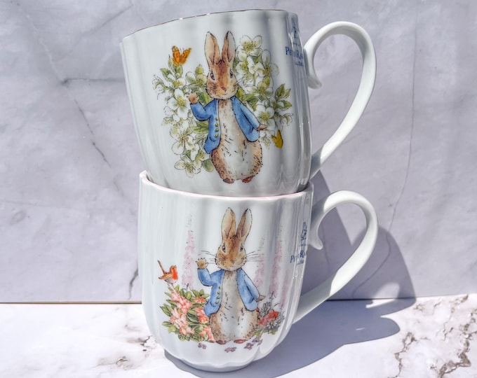 Peter Rabbit Mug (set of 2) - Beatrix Potter Wedgewood - 14oz - Etsy