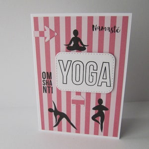 YOGA Eine Karte für einen Yogakurs einen Geburtstag oder Gutschein