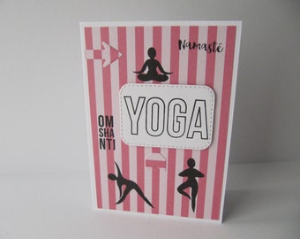 YOGA Eine Karte für einen Yogakurs einen Geburtstag oder Gutschein
