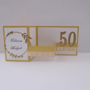 Personalisierte Karte/ Glückwunschkarte zur goldenen Hochzeit/ 50. Hochzeitstag