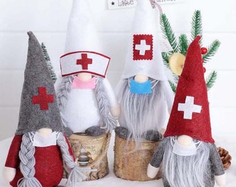 Halloween Decorations,Faceless Holiday Gnome Handmade Swedish Tomte Doll,Table Decorations,Plush Elf Doll-Adorable Design,Ideal Gift,Great for a Mantle Decoration A
