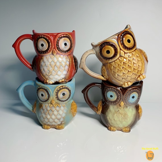 3D Animal Creative Cute Owl Mugs 300ml Cartoon Coffee Mug Ceramic Milk Tea Cups 