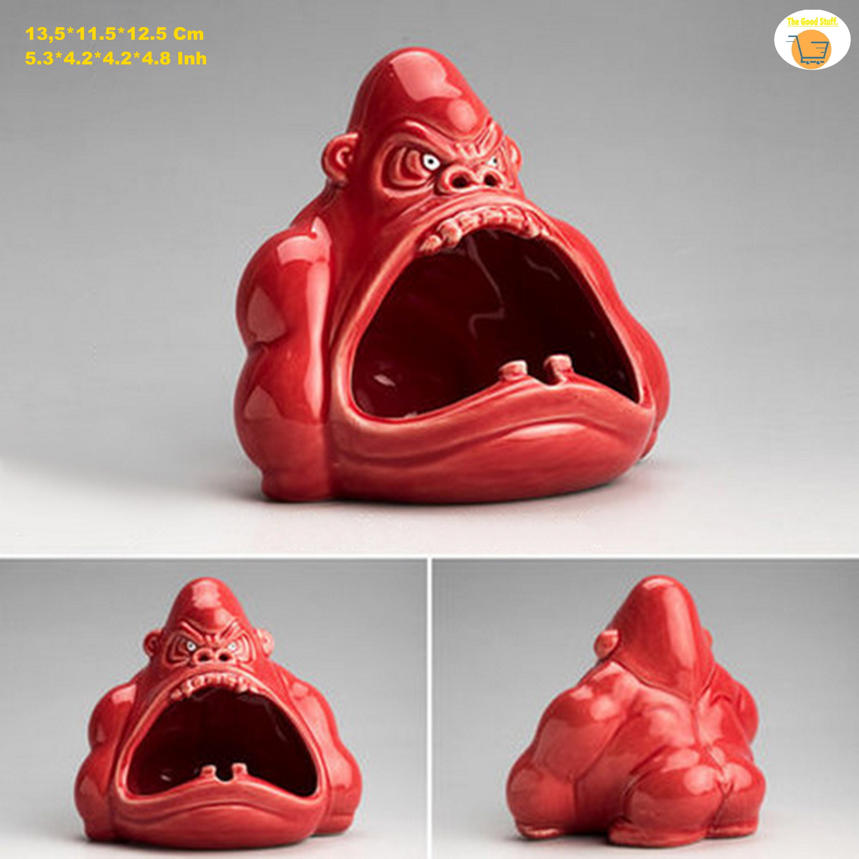 Cute Ceramic Gorilla Ashtray Lovely cartoon animal Ashtray Etsy