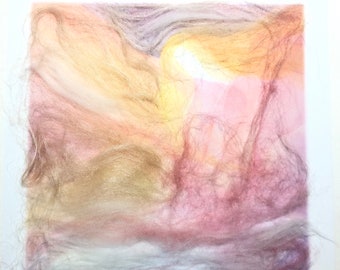 dreamlike angel fairy-tale wool merino wool / silk image in anthroposophy and Waldorf style