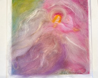 dreamlike angel fairy-tale wool merino wool / silk image in anthroposophy and Waldorf style