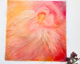 dreamlike angel fairy-tale wool merino wool / silk image in anthroposophy and Waldorf style