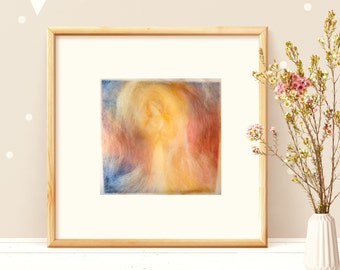 angel dreamlike fairy-tale wool merino wool / silk image in anthroposophy and Waldorf style