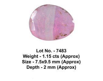 Tourmaline Polki Faceted 1.05 cts 8x10 mm 2 mm bi color Natural Tourmaline Loose Gemstone For making Beautiful Designer Jewelry 7479