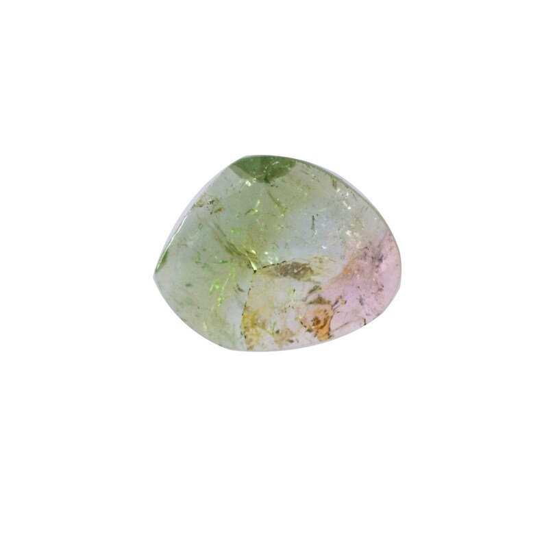 Tourmaline Polki Faceted 1.05 cts 8x10 mm 2 mm bi color Natural Tourmaline Loose Gemstone For making Beautiful Designer Jewelry 7479
