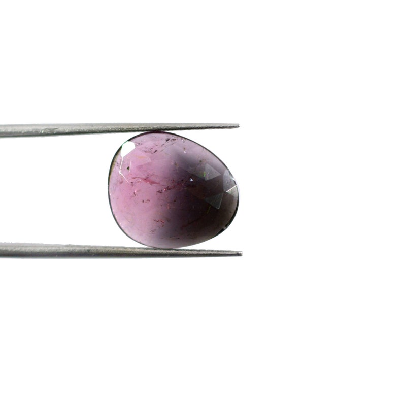 4.35 cts. 12.5x14.5 mm Bi color Tourmaline Cabochon Gemstone for Jewelry 7532 Tourmaline Gemstone Faceted