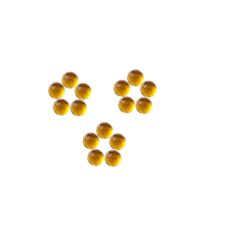 Natural cognac quartz Cabochon Round Faceted cab 5x5 mm Natural quartz Loose Gemstones multi-quantity 2 pcs 5 pcs 10 pcs 15 pcs 20 pcs