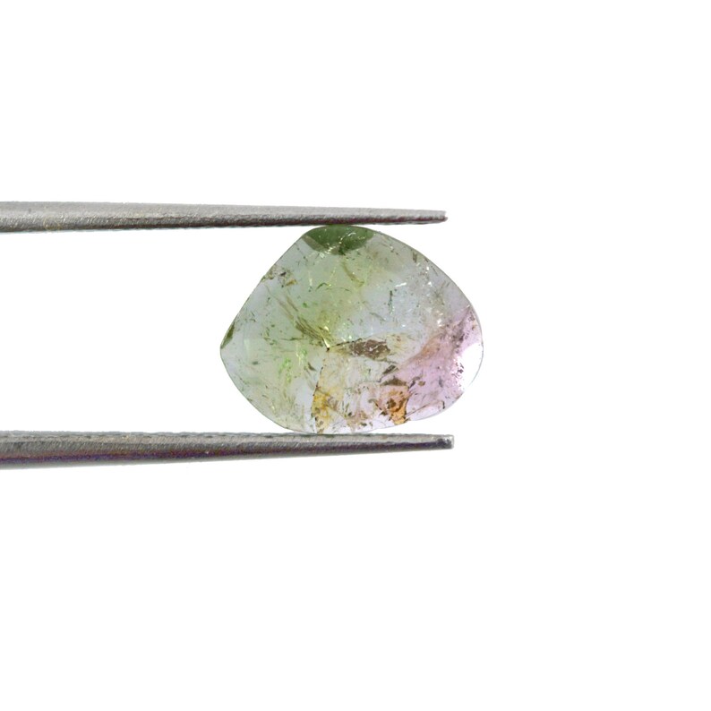 Tourmaline Polki Faceted 1.05 cts 8x10 mm 2 mm bi color Natural Tourmaline Loose Gemstone For making Beautiful Designer Jewelry 7479