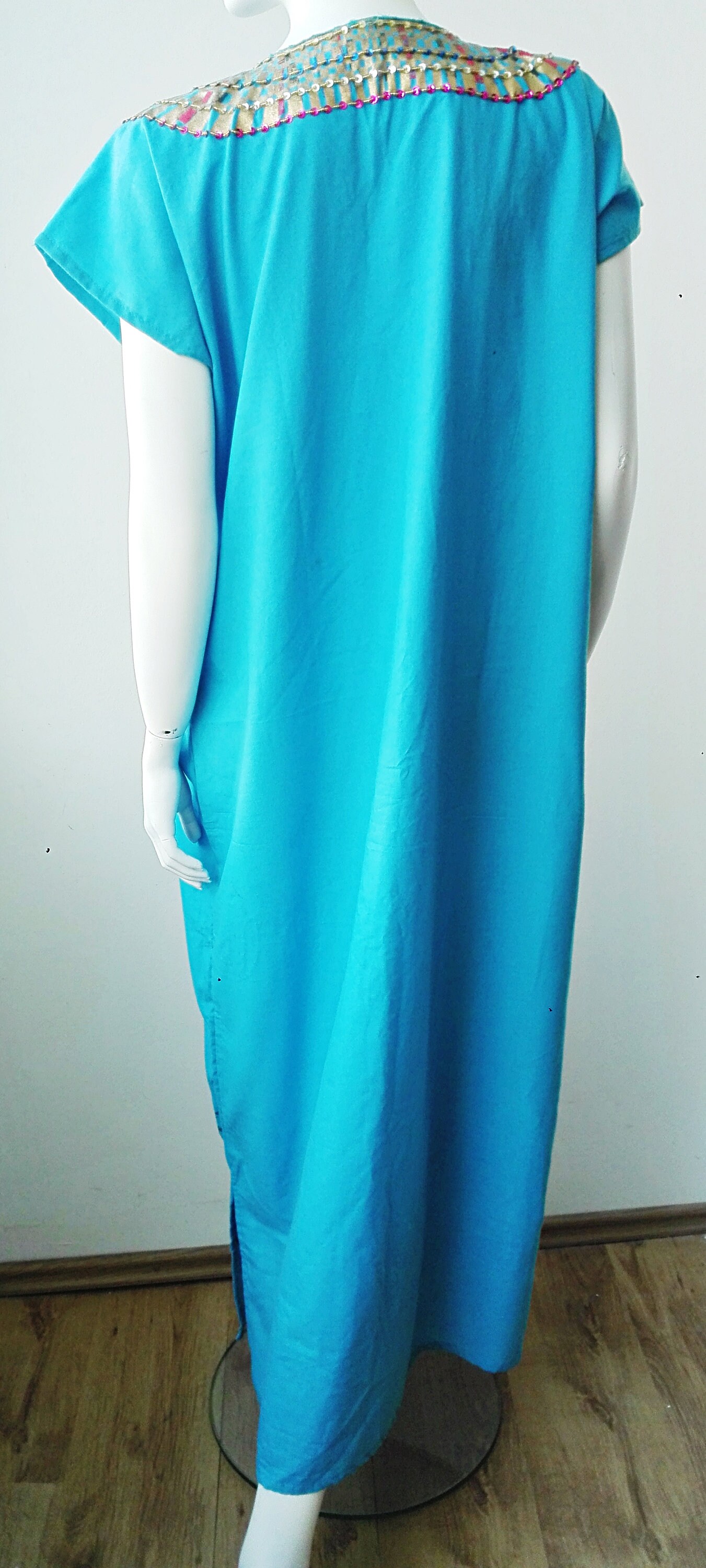 Ancient Egypt Ethnic Style Cotton Print Maxi Dress Kaftan Etsy