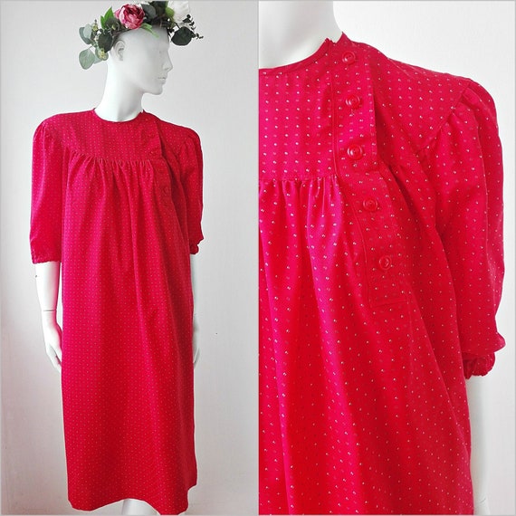 retro red polka dot dress