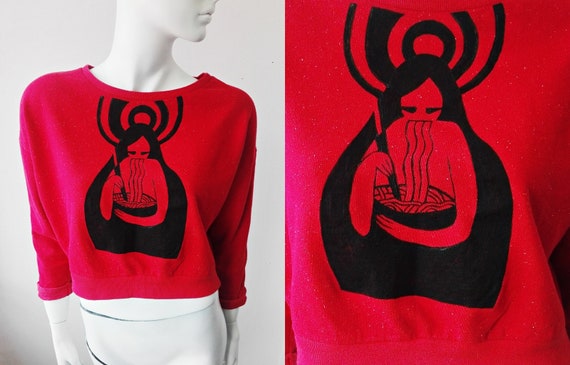 Hand painted Crop Top, Hand Painted Blouse, Painte