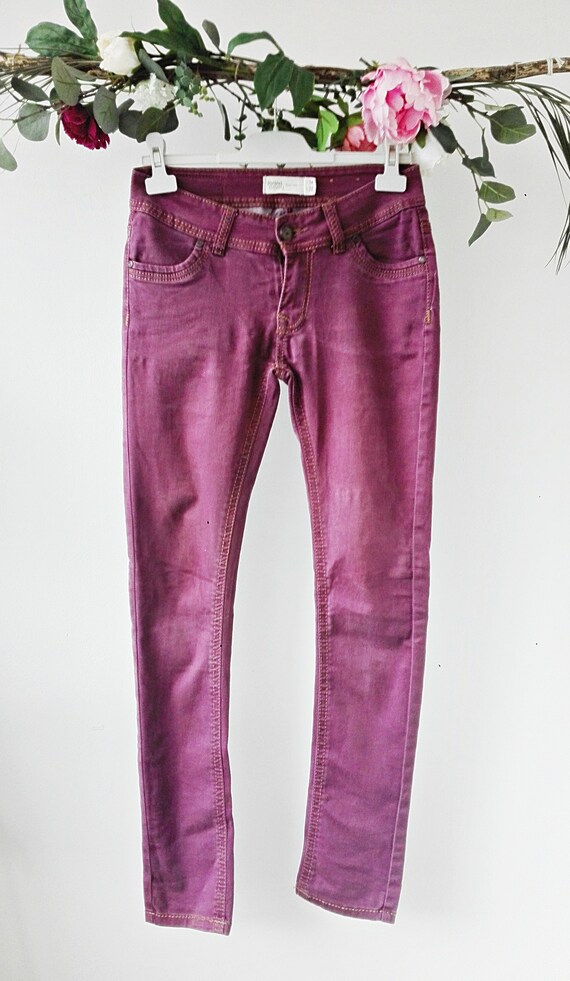 skinny jeans purple