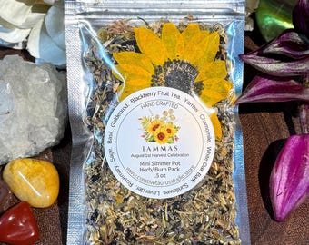 Lammas Simmer Pot Blend, Harvest Gratitude, Abundance Ritual, Herbal Cleansing, Pagan Home Blessing