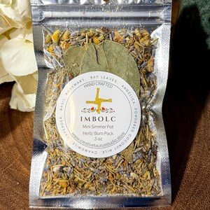 Imbolc Simmer Pot Blend, Brigid Ritual, Spring Intentions, Cleansing Herbs, Coconut Milk