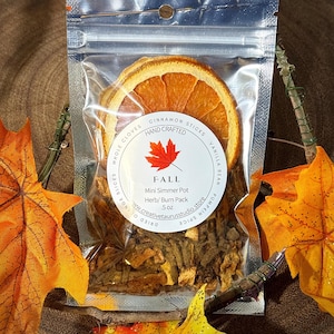 Fall Simmer Pot Herb Pack: Orange, Clove & Cinnamon - Cozy Autumn Ritual